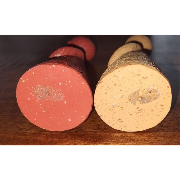 2 Anthropomorphic Air Fern Pots Whimsical Speckled Resin Figures Without Fern - Picture 6 of 6